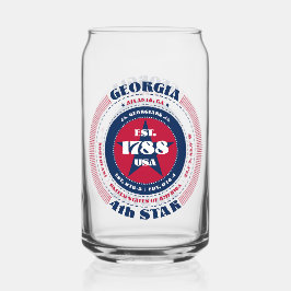 Patriotic Georgia Typografie Design Dosenglas