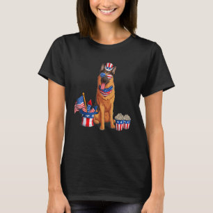 Patriotic German Shepherd American Flag Dog Men W T-Shirt