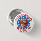 Patriotic German Shepherd Button (Vorne & Hinten)
