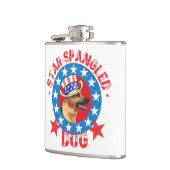 Patriotic German Shepherd Flachmann (Links)