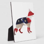 Patriotic German Shepherd Fotoplatte (Seite)