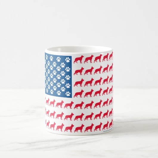 Patriotic German Shepherd Kaffeetasse (Mittel)