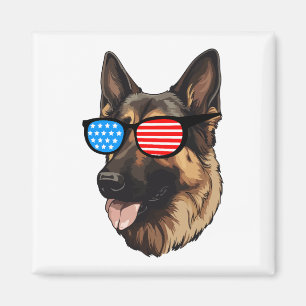 Patriotic German Shepherd Magnet