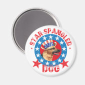 Patriotic German Shepherd Magnet (Vorderseite/Rückseite)