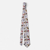 Patriotic German Shepherd Pattern Neck Tie Krawatte (Rückseite)