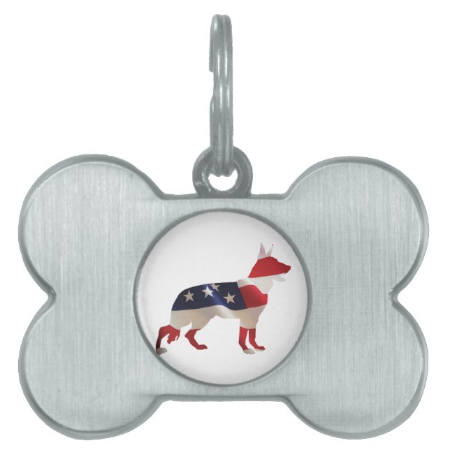 Patriotic German Shepherd Tiermarke (Vorderseite)