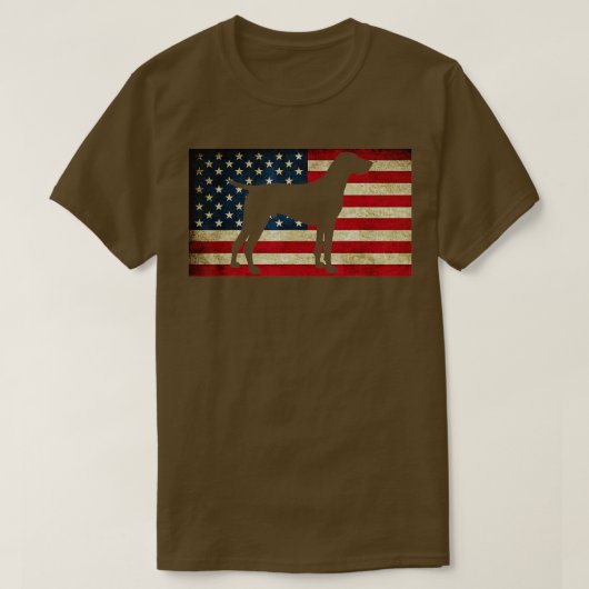 Patriotic German Shorthaired Pointer American Flag T-Shirt (Design vorne)