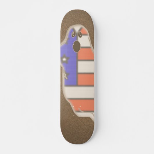 Patriotic Ghost Skateboard (Vorne)