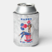 Patriotic Girl 4. Juli Dosenkühler (Kanne Rückseite)