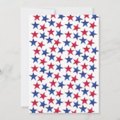 Patriotic Girl 4. Juli Einladungen (Rückseite)