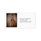 Patriotic Girl in Flag vergewaltigt Adressaufkleber (Vorne)