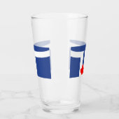 Patriotic glass cup with flag of Toronto, Canada Glas (Links)