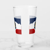 Patriotic glass cup with new flag of Utah, USA Glas (Rechts)