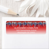 Patriotic Glitter Drip Americana Return Address (Insitu)
