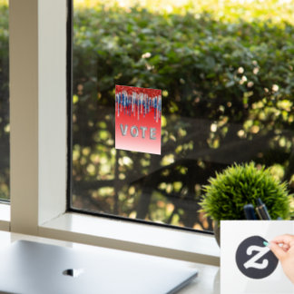 Patriotic Glitter Drip Americana Vote Fensteraufkleber