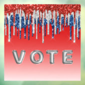 Patriotic Glitter Drip Americana Vote Fensteraufkleber (Blatt 3)