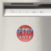 Patriotic Glitter Drip Americana Vote Magnet (In Situ (Geschirrspüler))