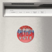 Patriotic Glitter Drip Americana Vote Magnet (In Situ (Geschirrspüler))