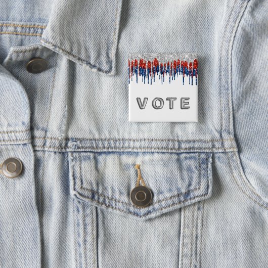 Patriotic Glitter Drip Border Vote Button (Beispiel)