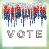 Patriotic Glitter Drip Border Vote Fensteraufkleber (Blatt 3)