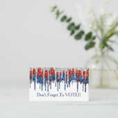 Patriotic Glitter Drip Border Vote Reminder Visitenkarte (Stehend Vorderseite)