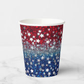 Patriotic Glitter Pappbecher (Links)