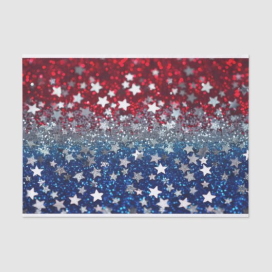 Patriotic Glitter Seidenpapier (Vorderseite)