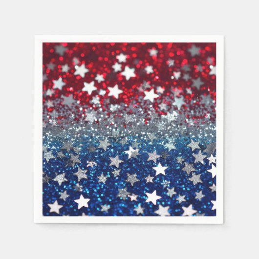 Patriotic Glitter Serviette (Vorderseite)