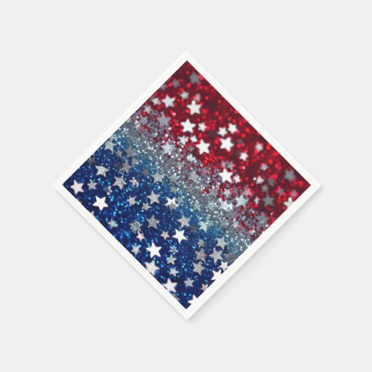 Patriotic Glitter Serviette (Ecke)