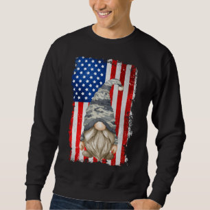 Patriotic Gnome Camouflage Dekoration für erfahren Sweatshirt