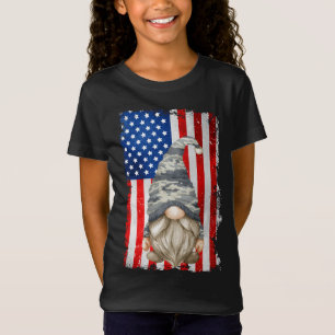 Patriotic Gnome Camouflage Dekoration für erfahren T-Shirt