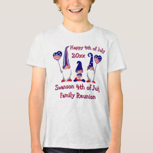 Patriotic Gnome Family Wiedersehen Celebration Tri-Blend Shirt