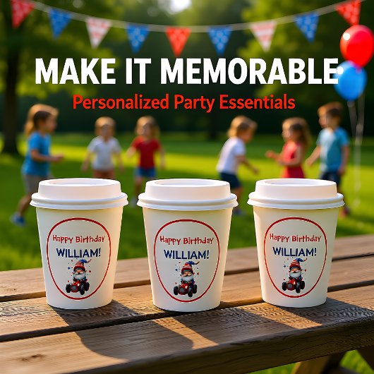 Patriotic Gnome Kid's Birthday Pappbecher