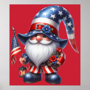 Patriotic Gnome Poster