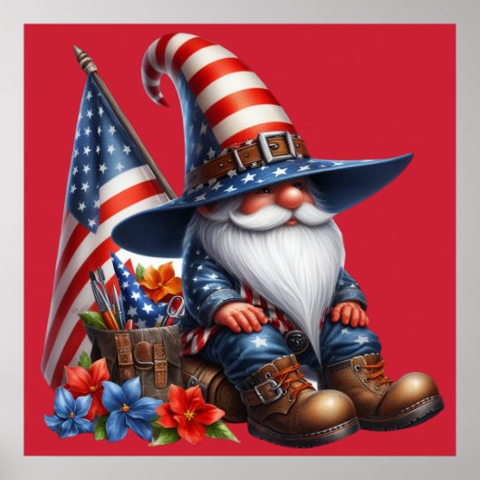 Patriotic Gnome Poster (Vorne)