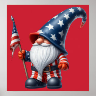 Patriotic Gnome Poster