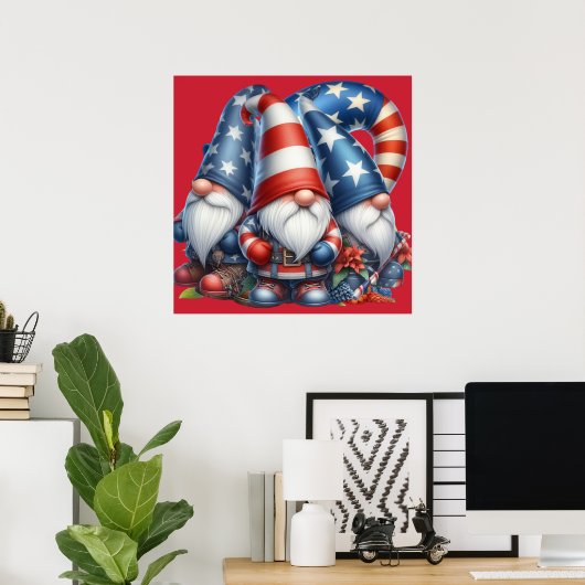 Patriotic Gnome Poster (Heimbüro)