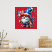 Patriotic Gnome Poster (Küche)