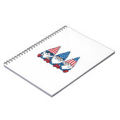 Patriotic Gnome Trio Vintage Vector Shirt Design_1 Notizblock (Linke Seite)