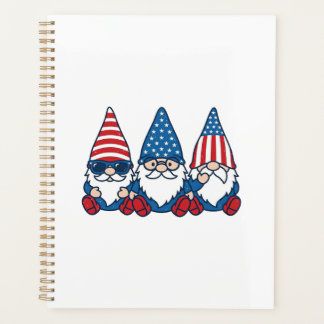 Patriotic Gnome Trio Vintage Vector Shirt Design_1 Planer