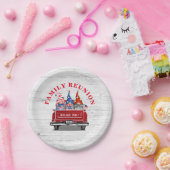 Patriotic Gnome Vintag Red Truck Family Wiedersehe Pappteller (Party)