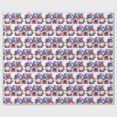 Patriotic Gnomes Geschenkpapier (Flach)