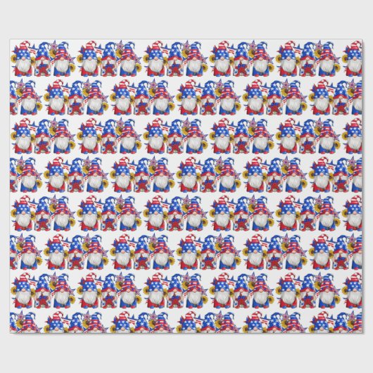 Patriotic Gnomes Geschenkpapier (Flach)