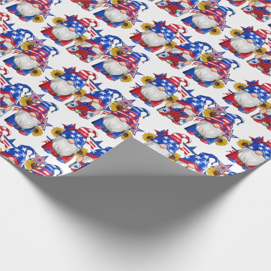 Patriotic Gnomes Geschenkpapier (Ecke)