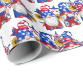 Patriotic Gnomes Geschenkpapier (Rolleneckpunkt)