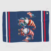 Patriotic Gnomes Golf Towel Golfhandtuch (Horizontal)