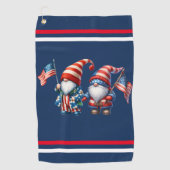 Patriotic Gnomes Golf Towel Golfhandtuch (Vorderseite)