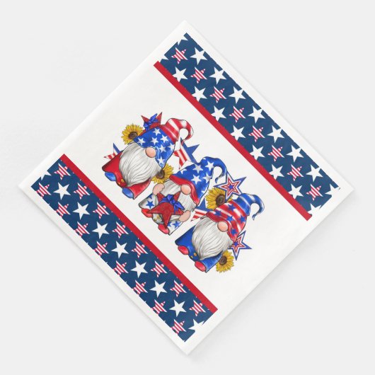 Patriotic Gnomes Serviette (Ecke)