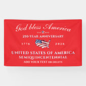 Patriotic God Bless America 250 Semiquincentennial Banner (Horizontal)