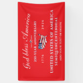 Patriotic God Bless America 250 Semiquincentennial Banner (Vertikal)
